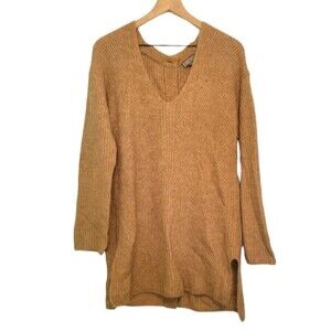 J. Crew Point Sur Tan Wool Alpaca Long Line Sweater Size Small Oversized
